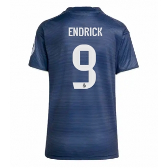 Billige Fotballdrakt Real Madrid Endrick #9 Replika Bortedrakt Dame 2025-26 Kortermet